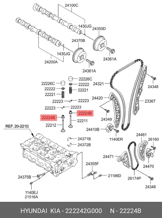 لاستیک ساق سوپاپ 2400CC