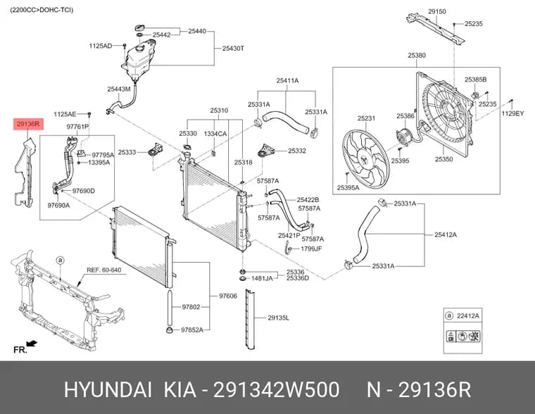 بادگیر رادیاتور راست IX45