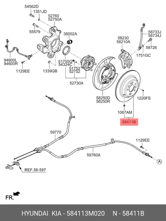 دیسک چرخ عقب جنسیس سدان