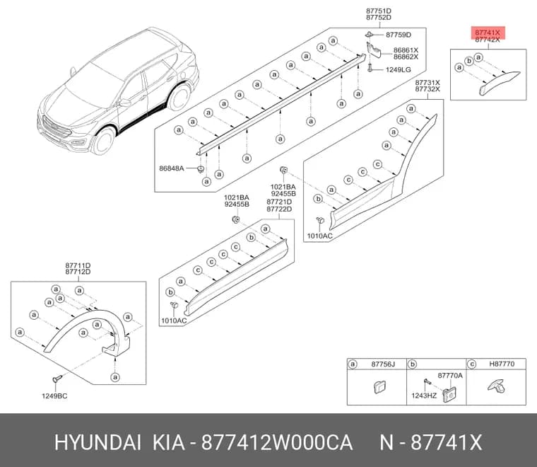 گارنیش گلگیر چپ راست IX45