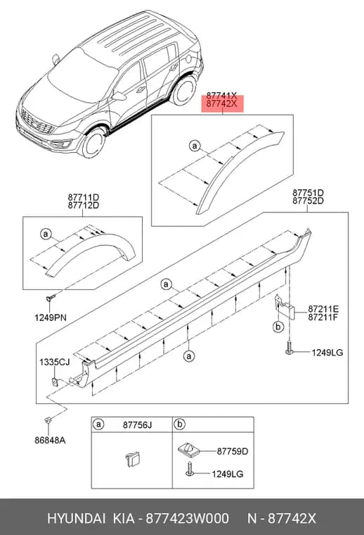 گارنیش گلگیر عقب راست