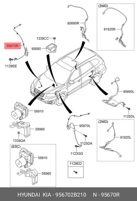 سنسور ABS چرخ جلو راست