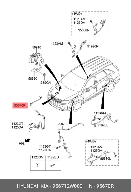 سنسور ABS جلو راست IX45
